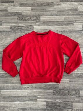 The Museum red on red crewneck sweater men’s sz XL
